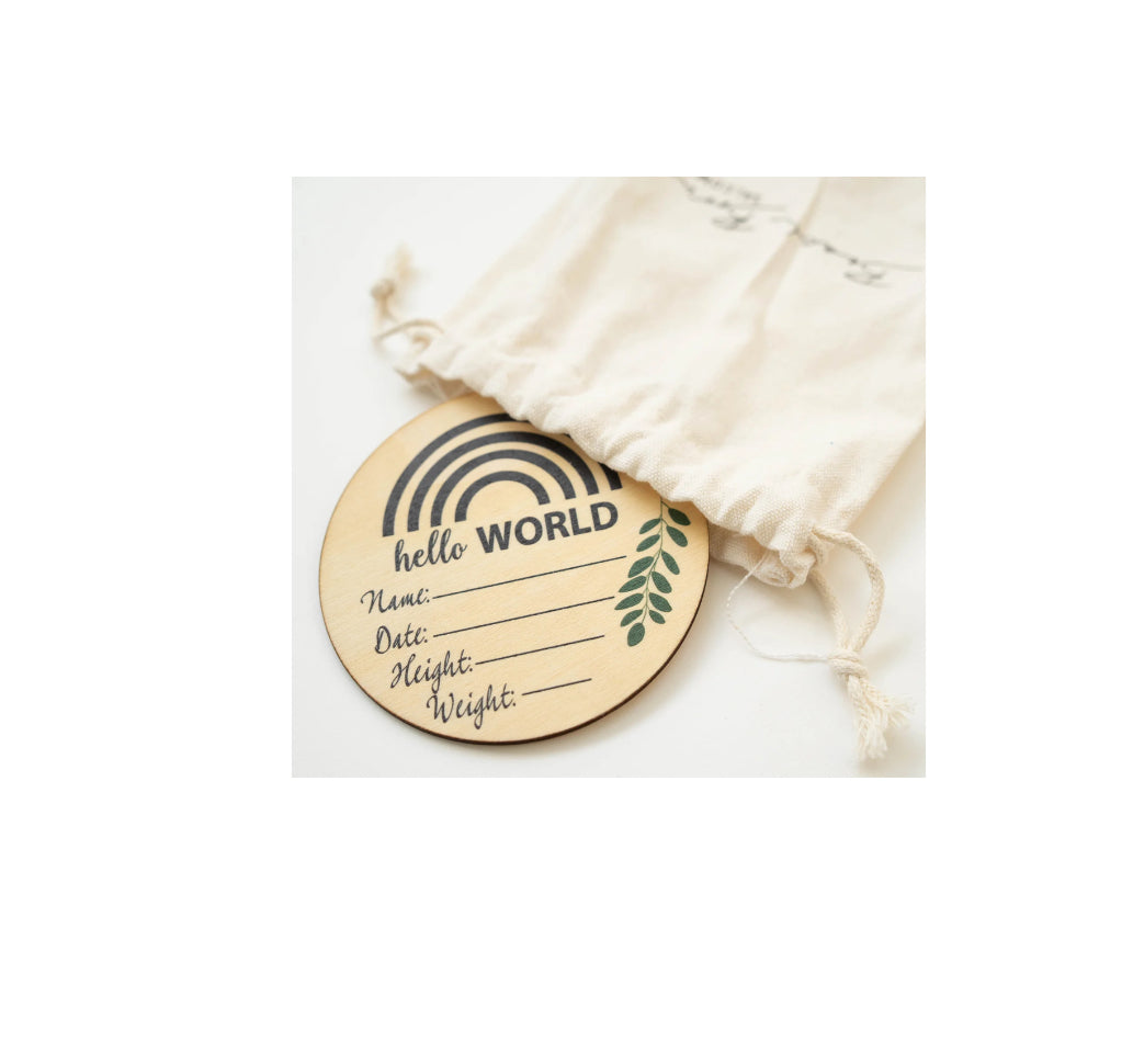 Hello World Wooden Disc