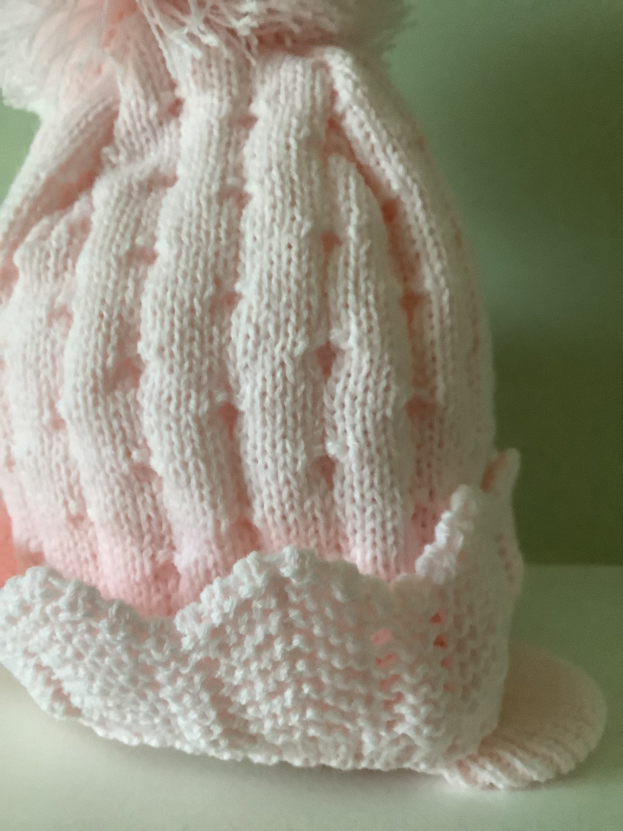 Baby Princess Pink Bobble Hat