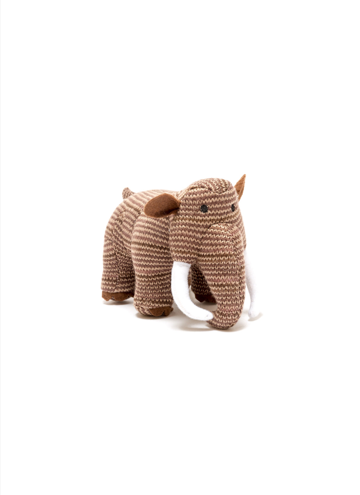 Knitted Woolly Mammoth Dinosaur Rattle