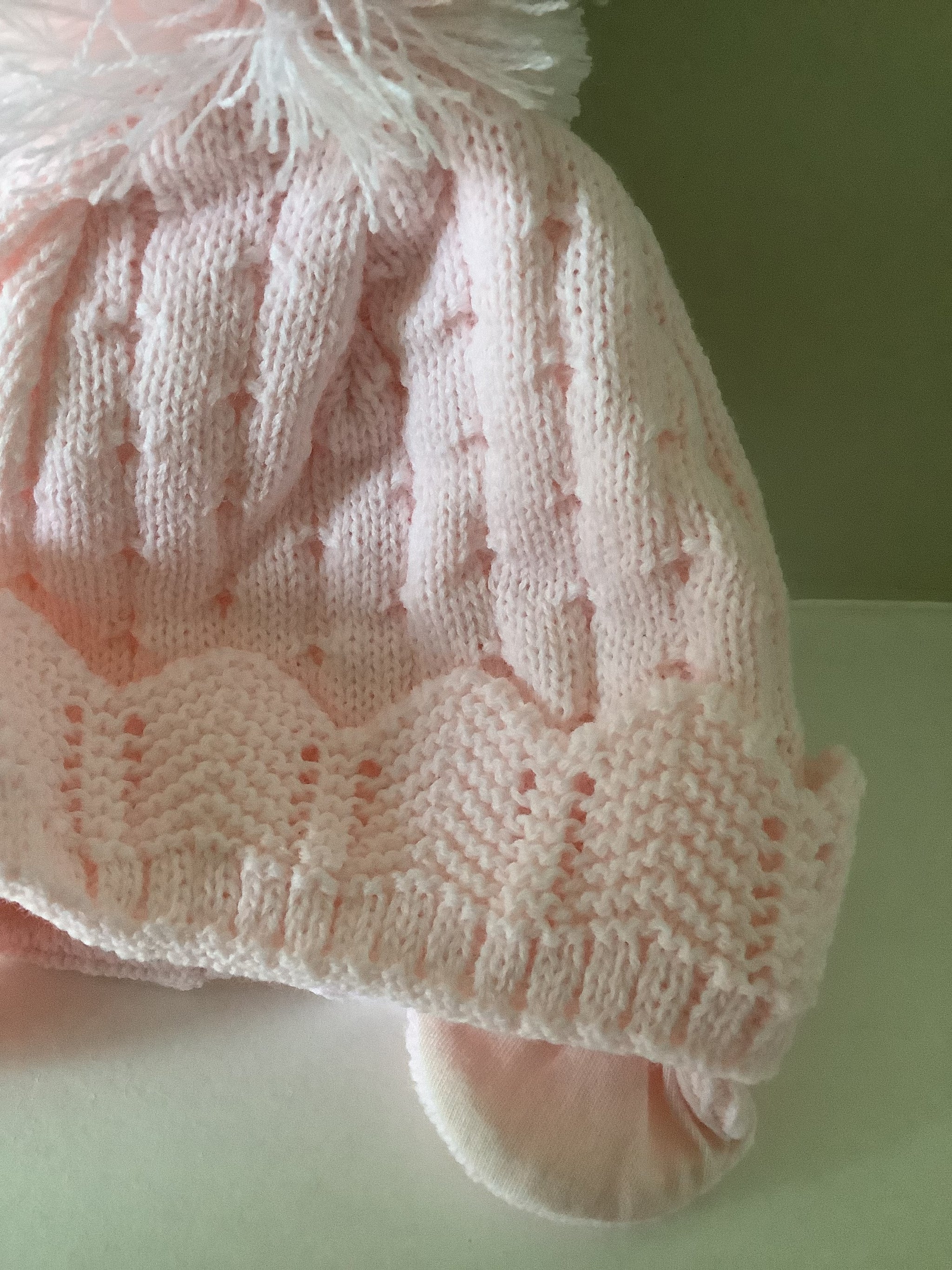Baby Princess Pink Bobble Hat