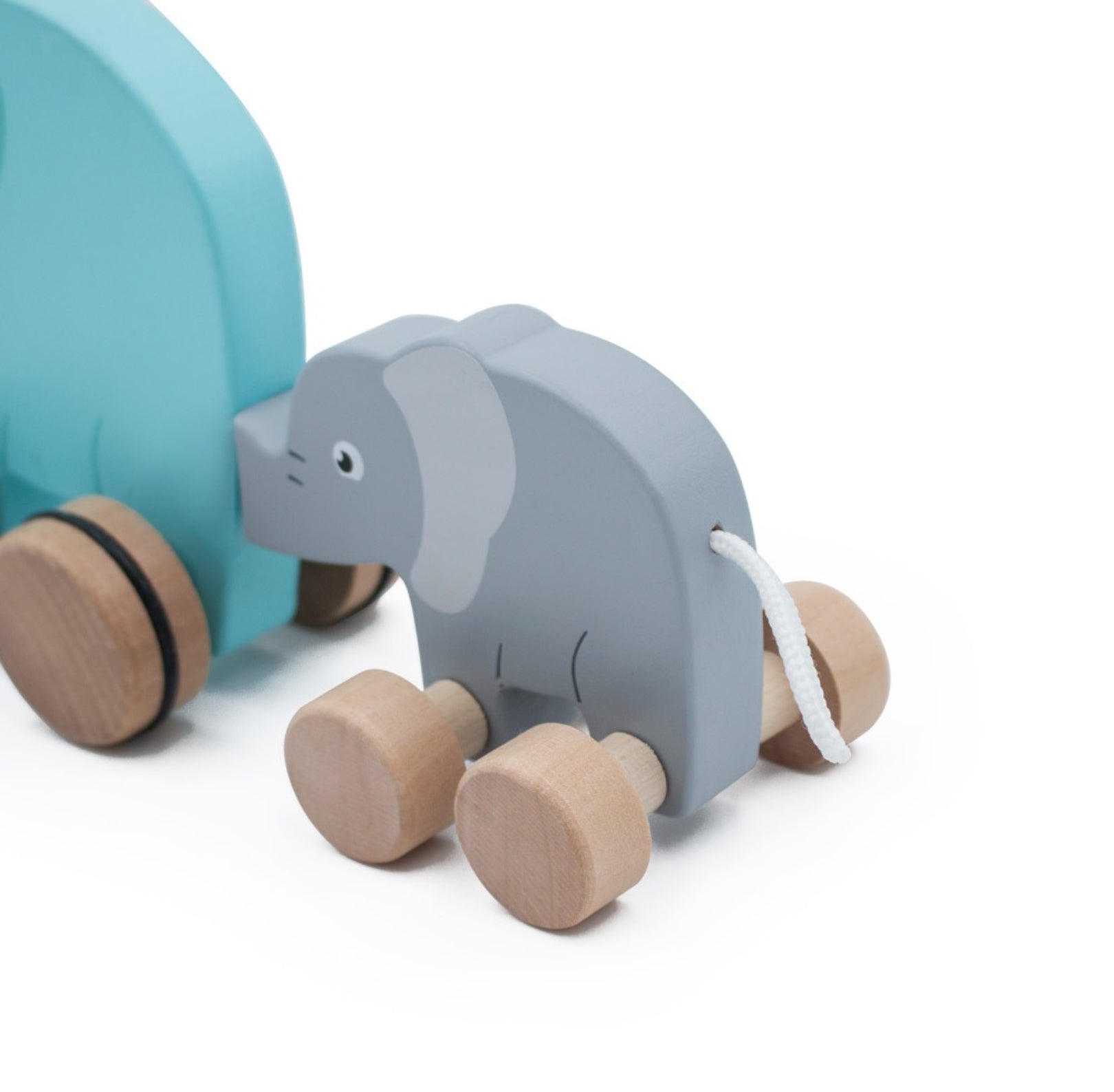 Jumini Wooden Pull Along Elephants Safari Collection Toy