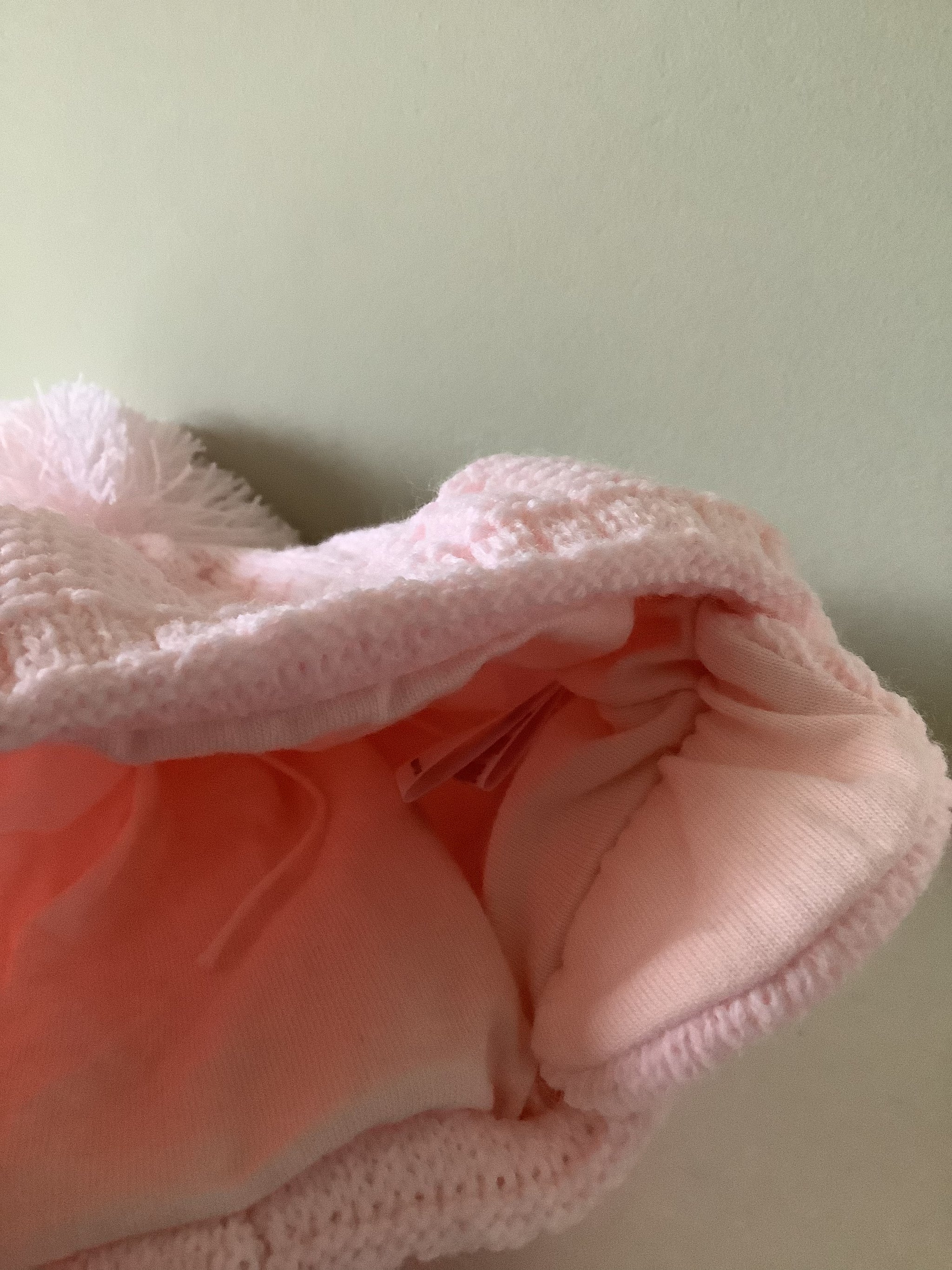 Baby Princess Pink Bobble Hat