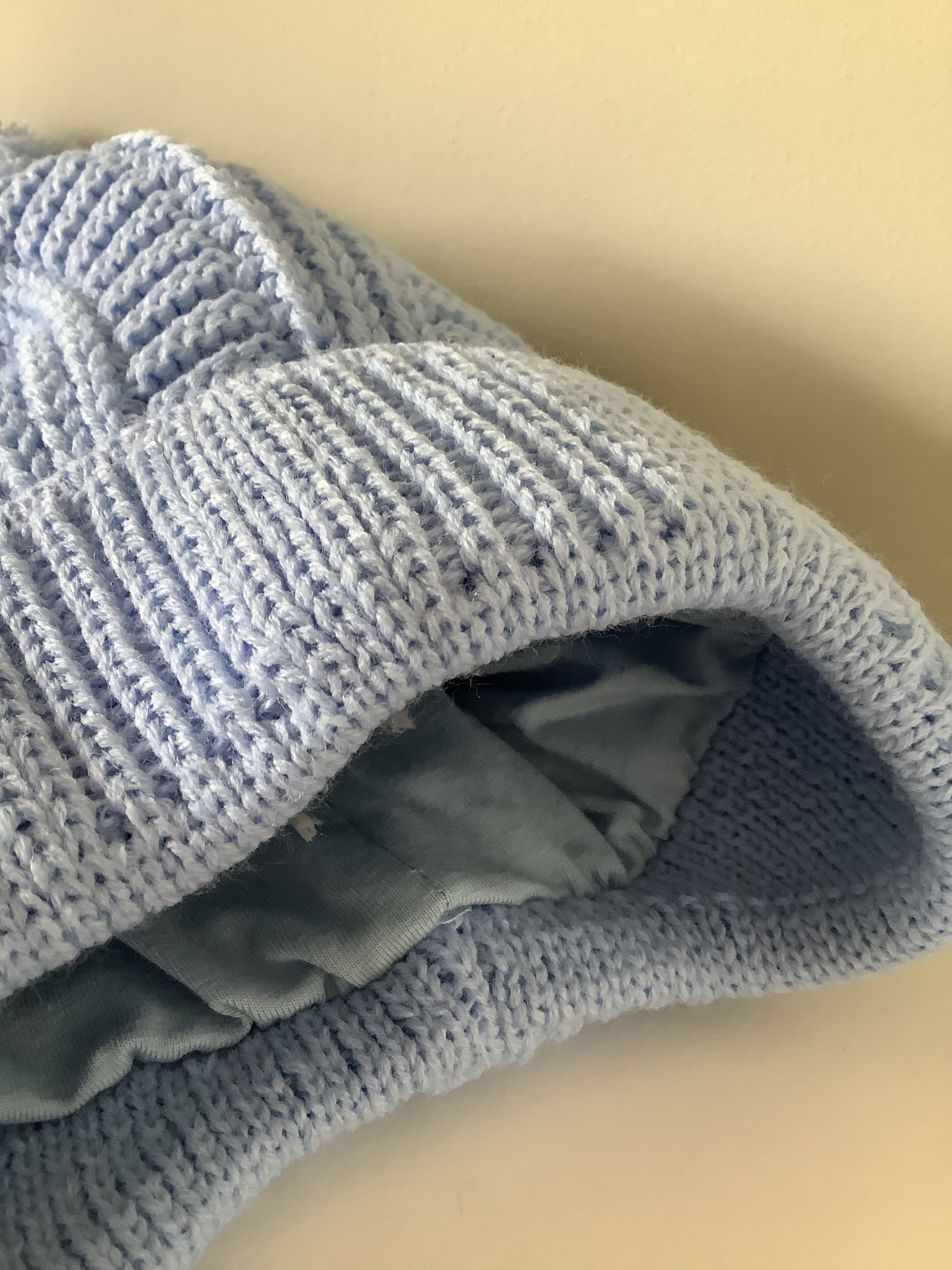 Jazz Blue Single Pom Knitted Bobble Hat