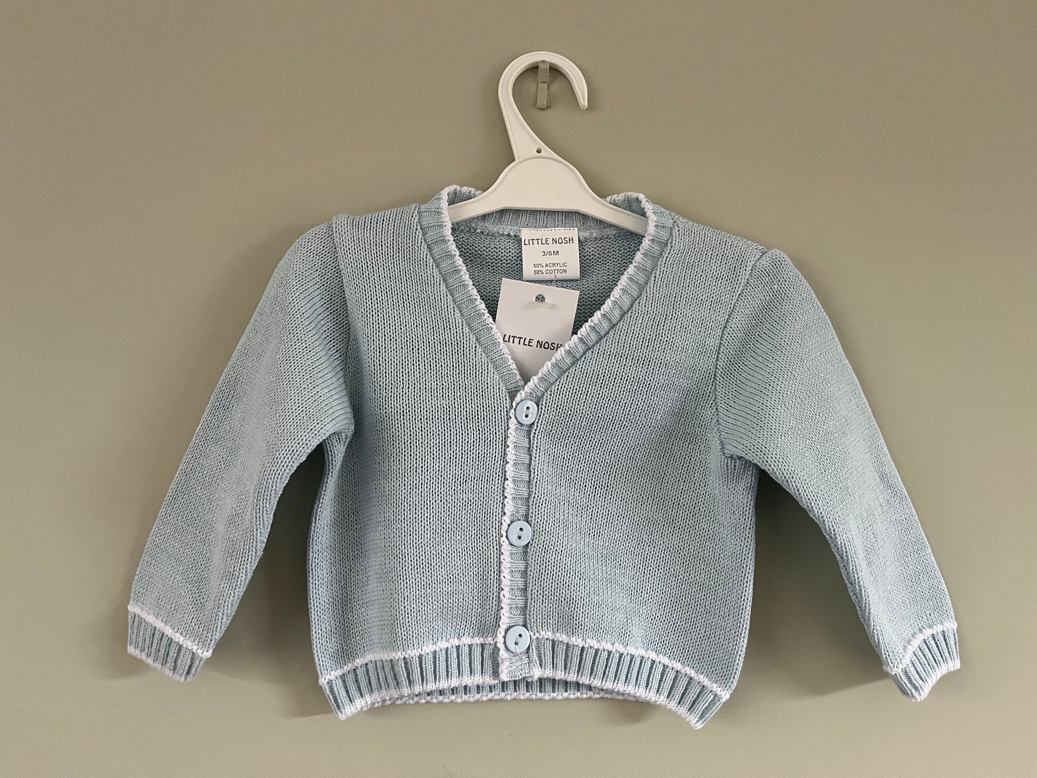 Baby Blue Cardigan Traditional  Little Nosh