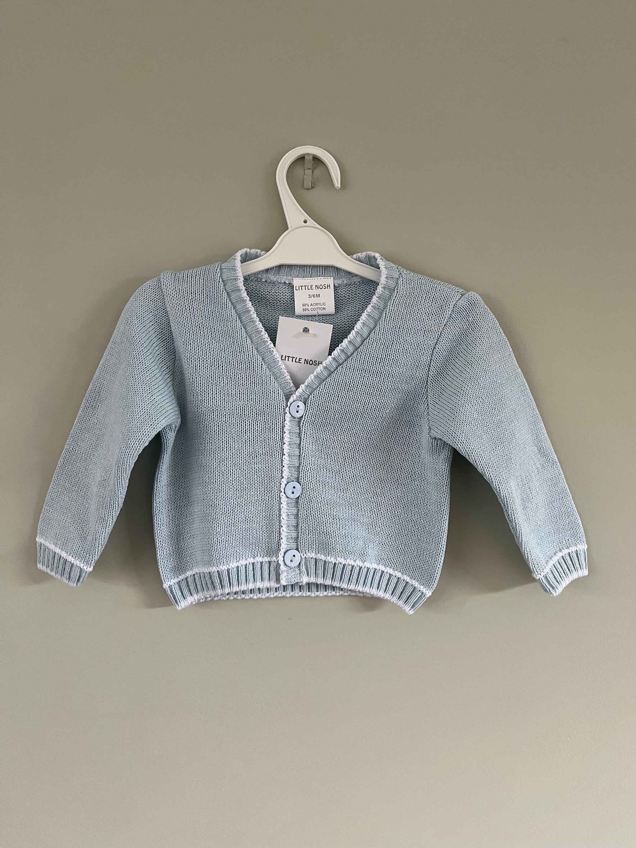 Baby Blue Cardigan Traditional  Little Nosh