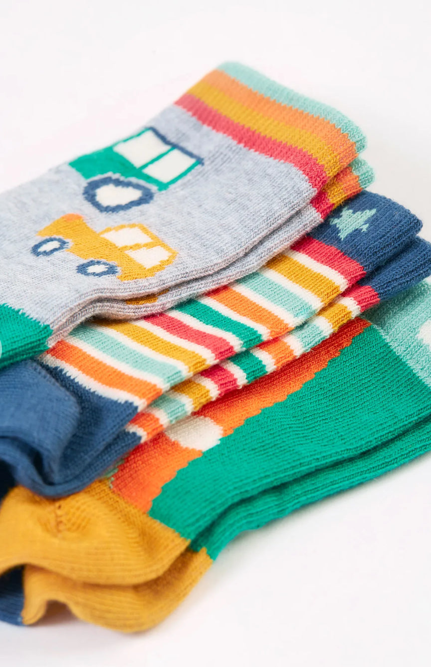 Frugi Little Socks Cars Multipack