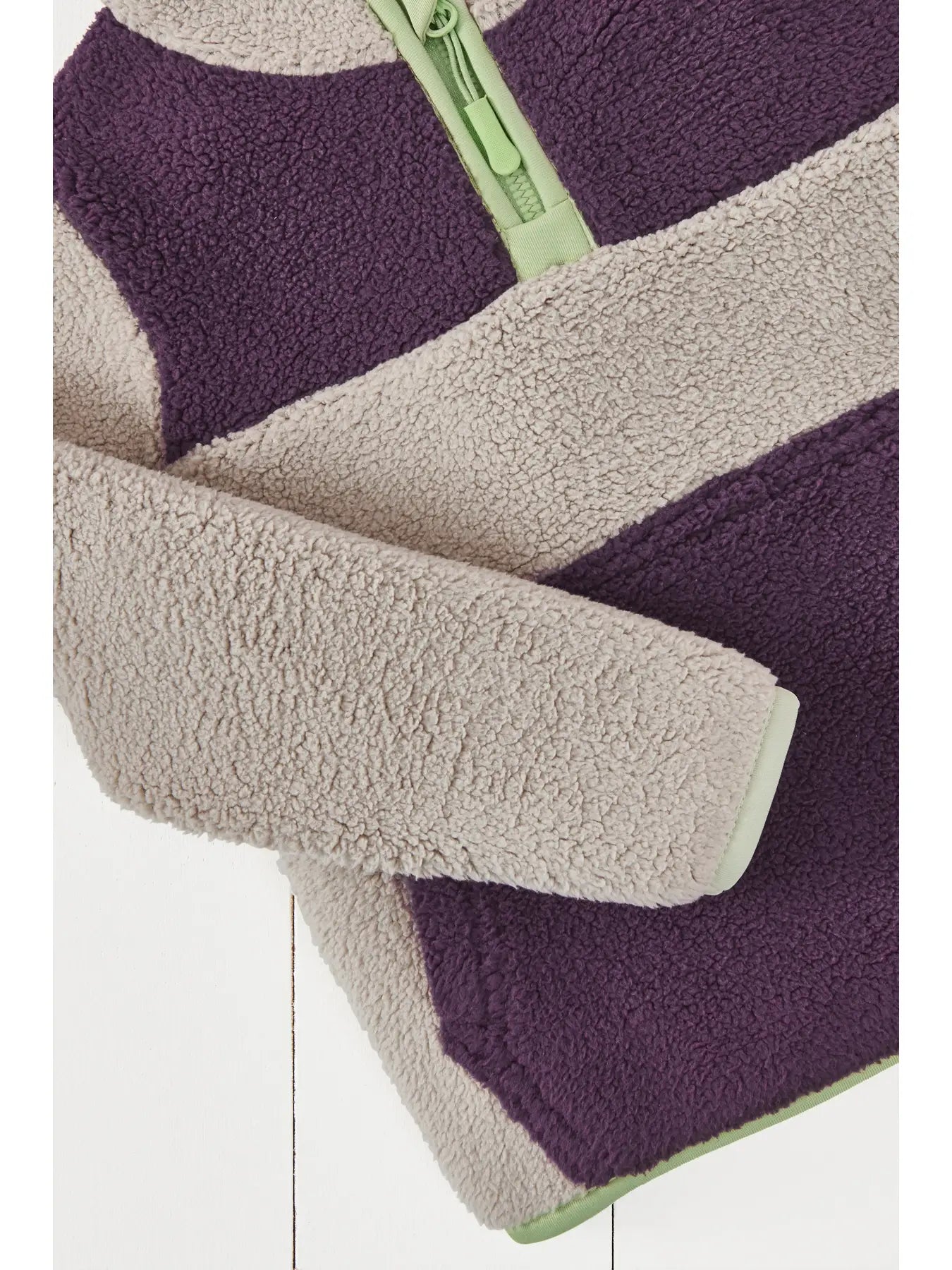 Amethyst Purple & Geothermal Grey Borg Quarter Zip Jumper Grass & Air