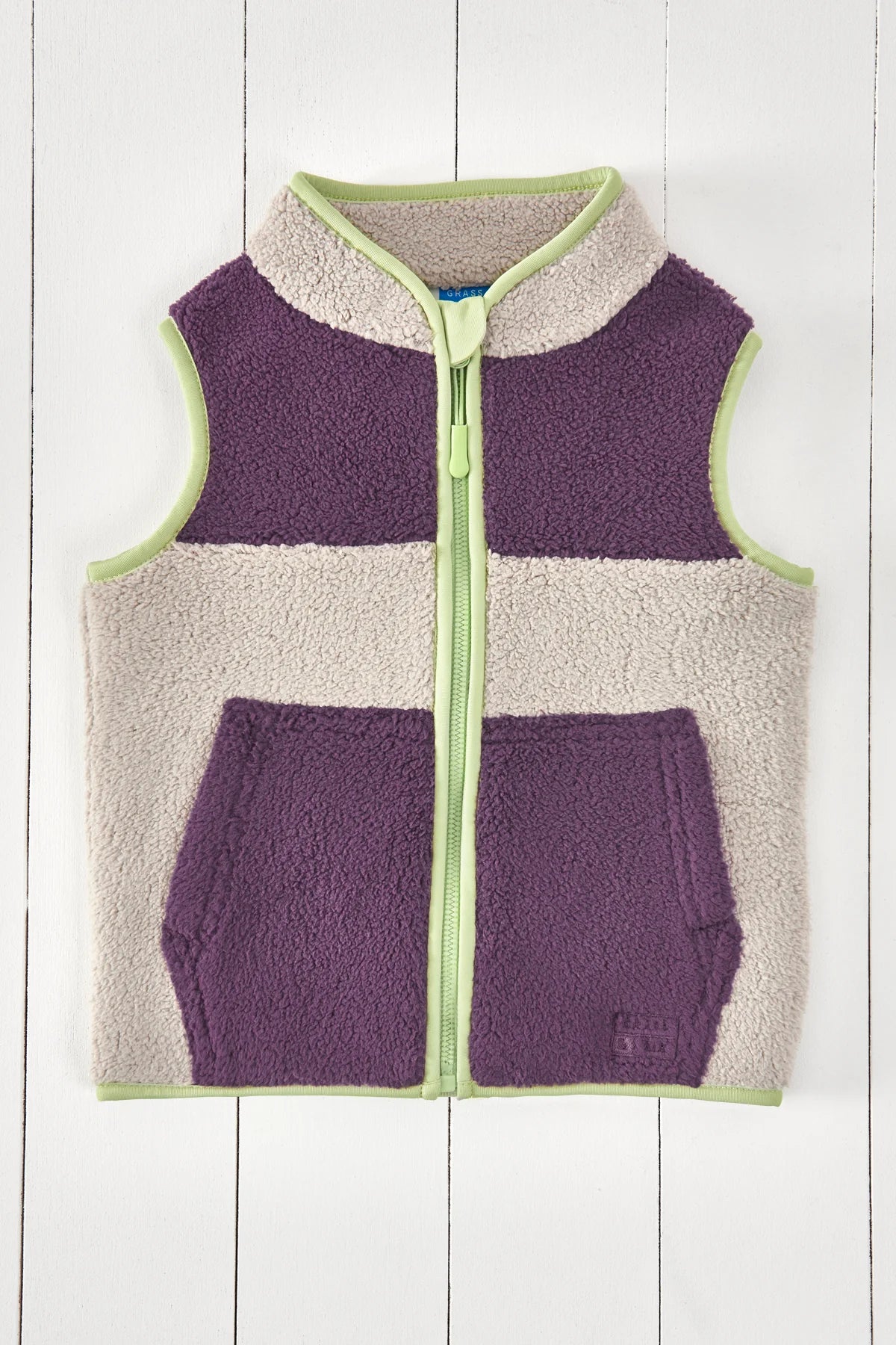 Amethyst Purple & Geothermal Grey Borg Gilet Grass & Air