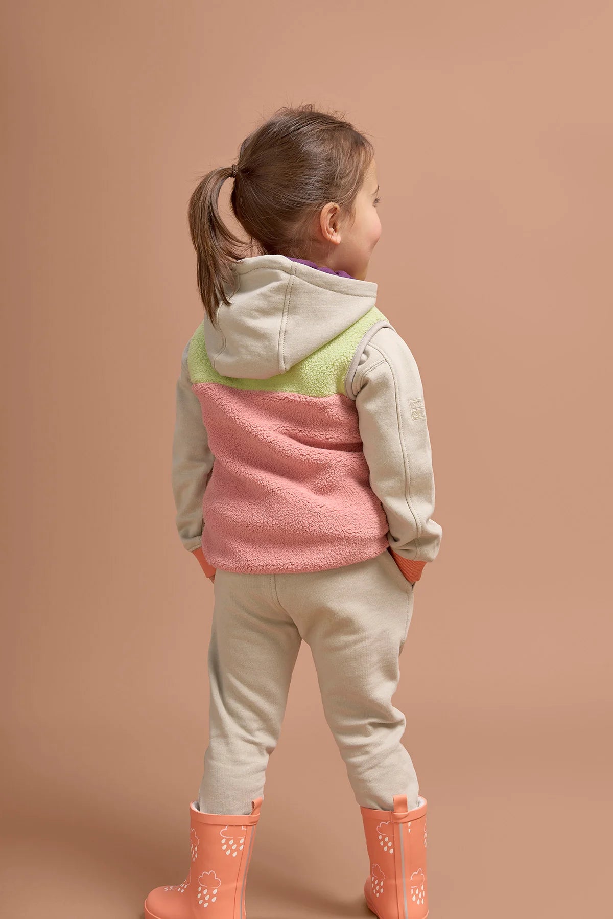 Aurora Pink Borg Gilet Grass & Air