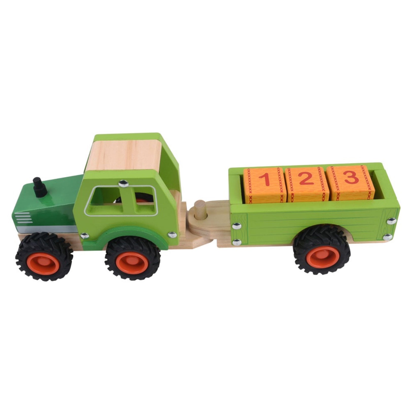 Jumini Wooden Tractor & Trailer Toy