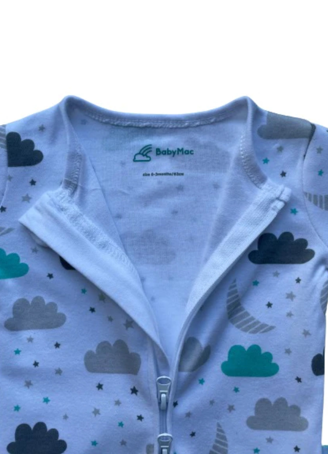 BabyMac Organic Cotton Sleepsuit Cloud Design