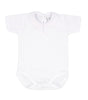 Rapife Baby Unisex White Cotton Short sleeve Body Top Peter Pan Collar