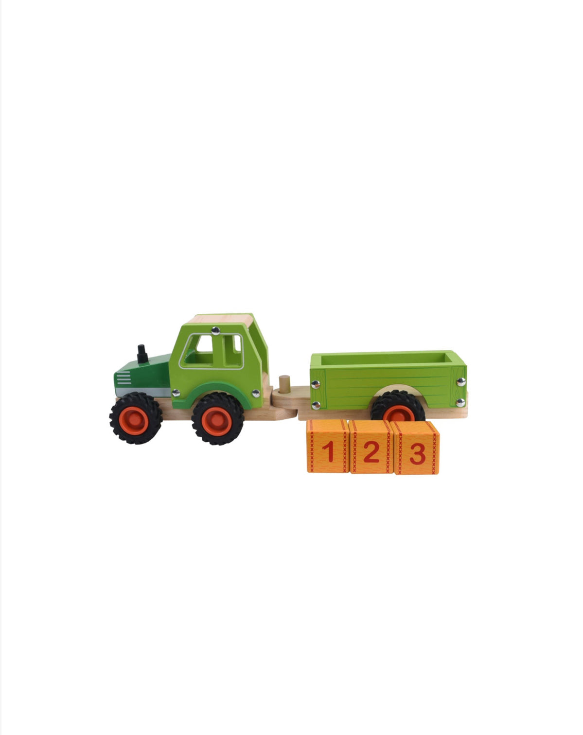Jumini Wooden Tractor & Trailer Toy
