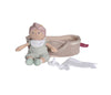 Baby Clara  Rag Doll, dummy, bib, blanket & knitted Carrycot Bonikka
