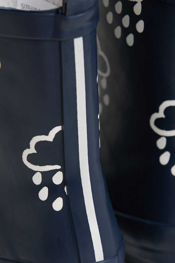 Navy Colour-Changing Kids Wellies Grass & Air