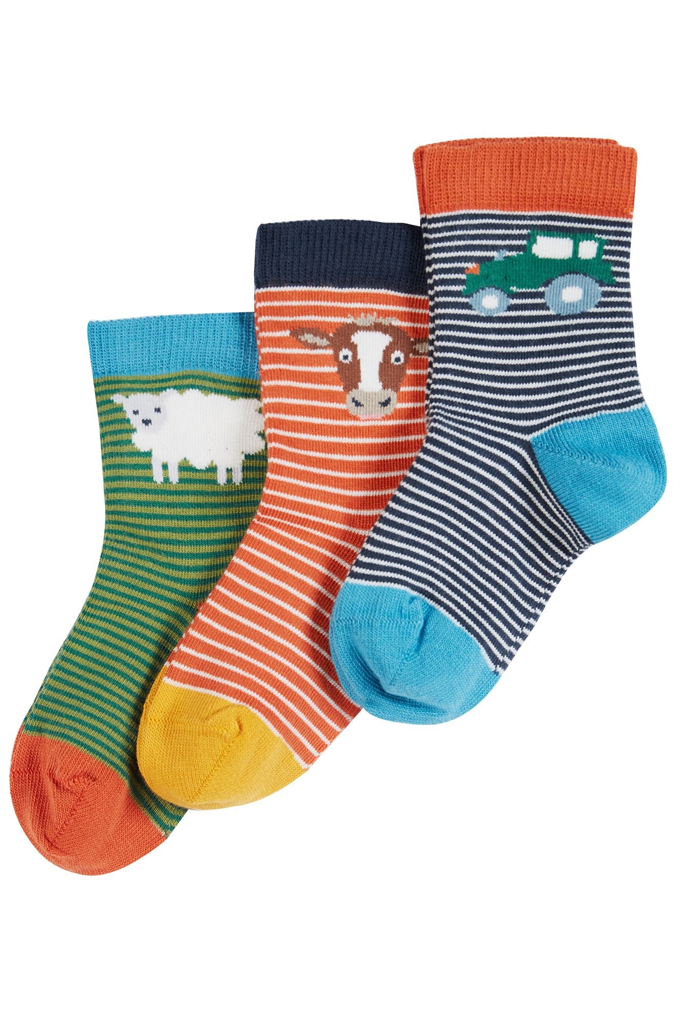 Frugi Little Socks At the Farm Multipack