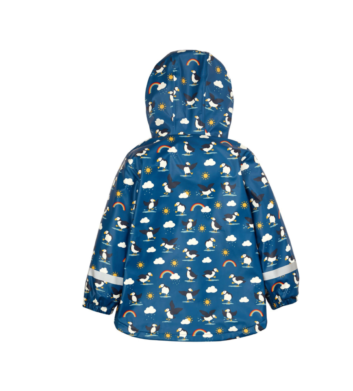 Frugi Puddle Buster Coat Puffin Puddles Blue