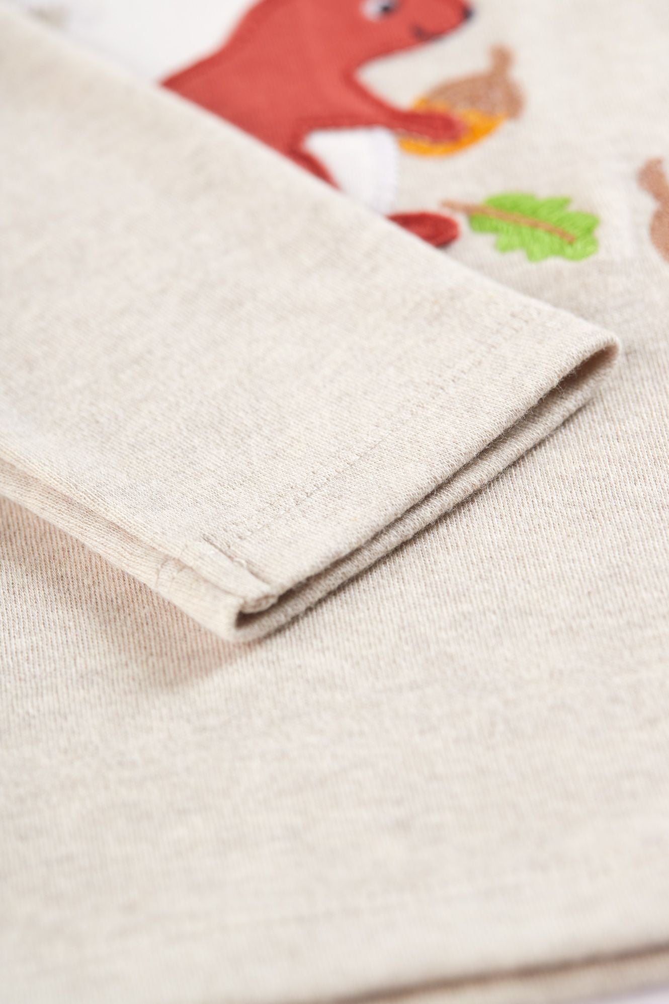 Frugi Adventure Applique Top Oatmeal Woodland Friends