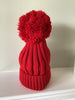 Cascade Red Pom Knitted  Bobble Hat