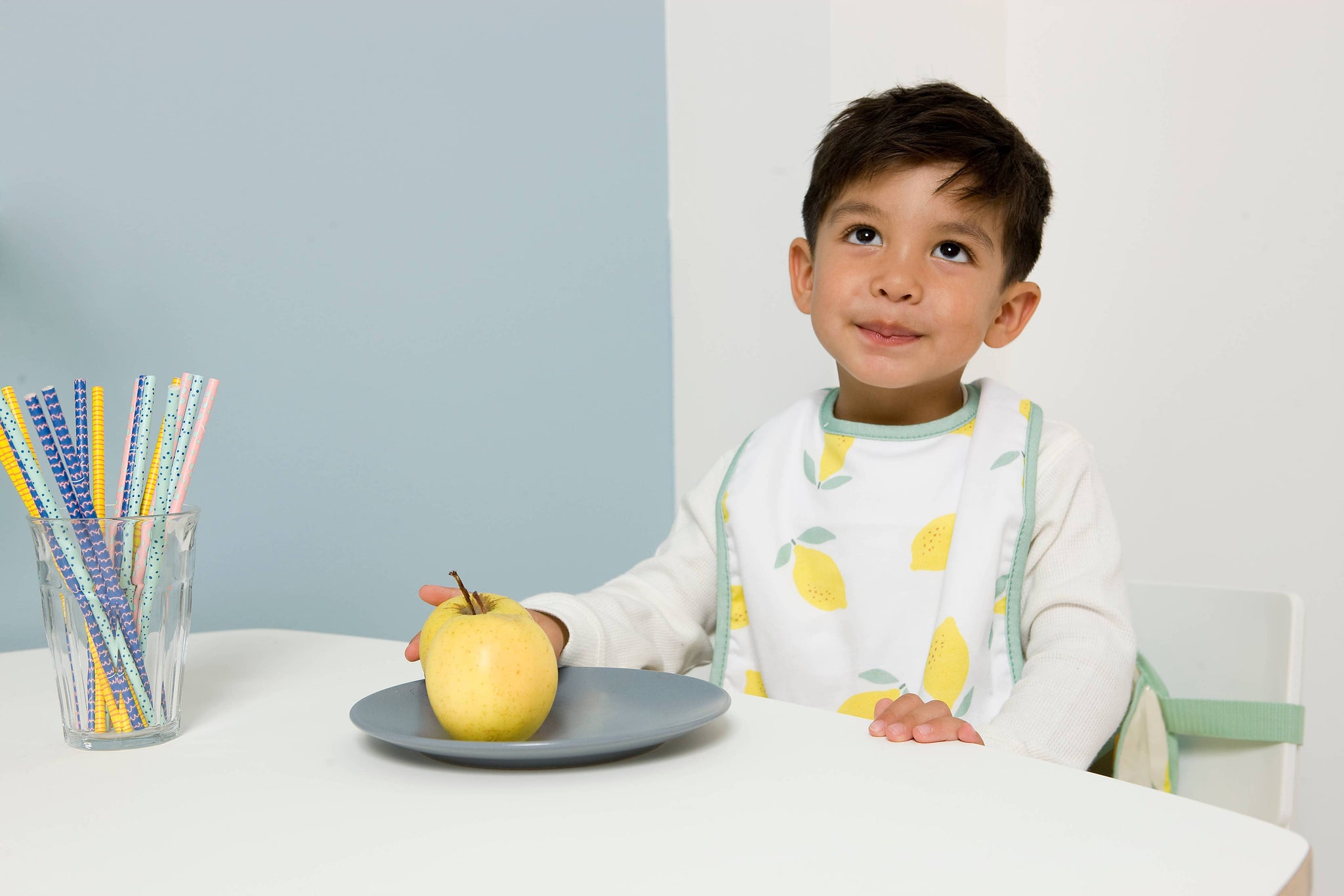 BTL Set of 2 Bibs - Happy Lemon