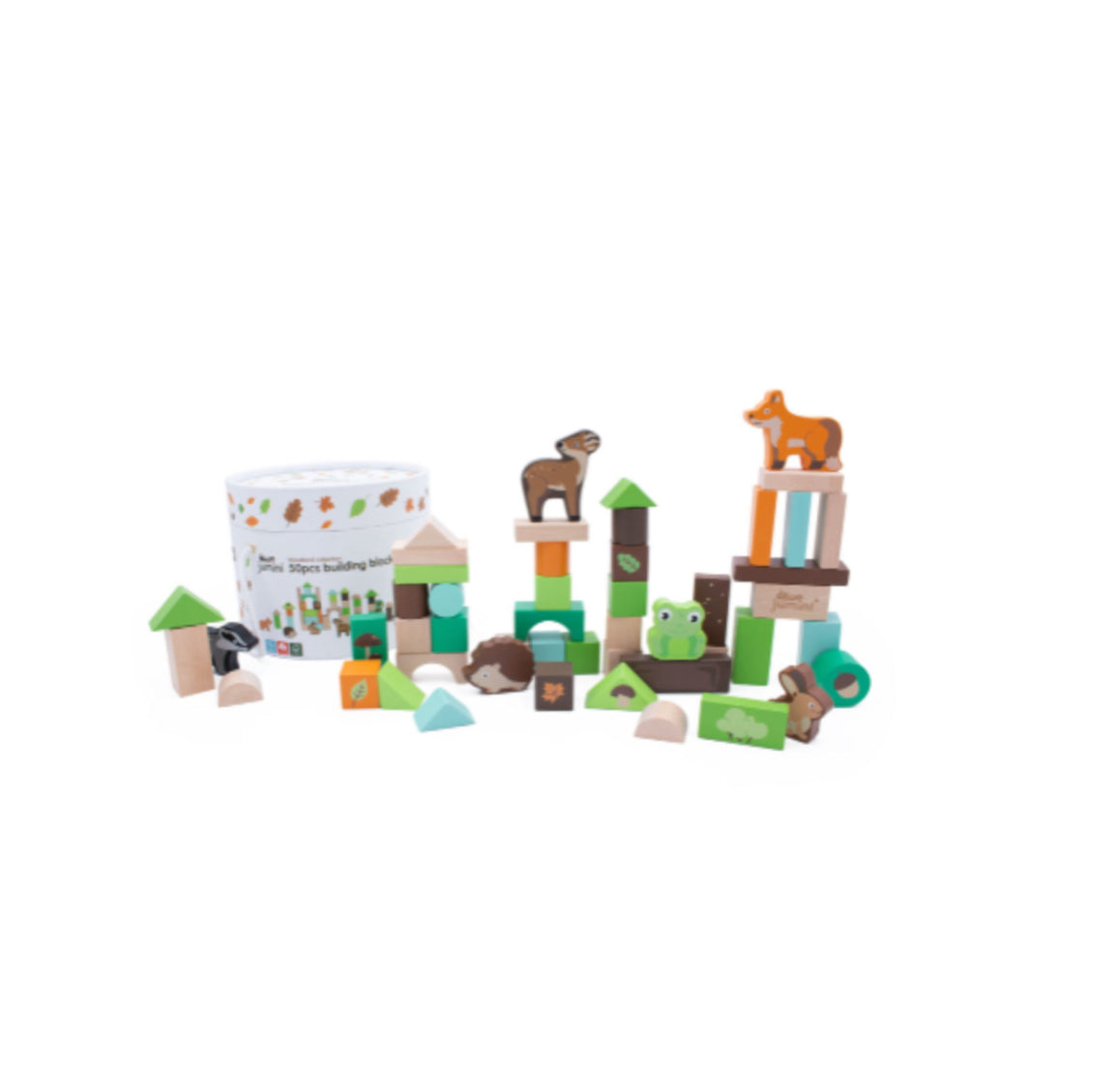 Jumini Woodland Collection Building Blocks Wooden  Toy 50 pieces