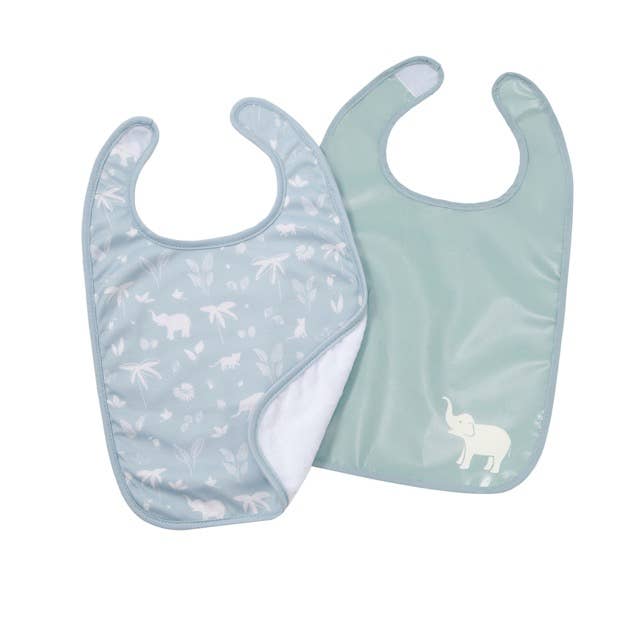 BTL Set of 2 Bibs - Green Tropic