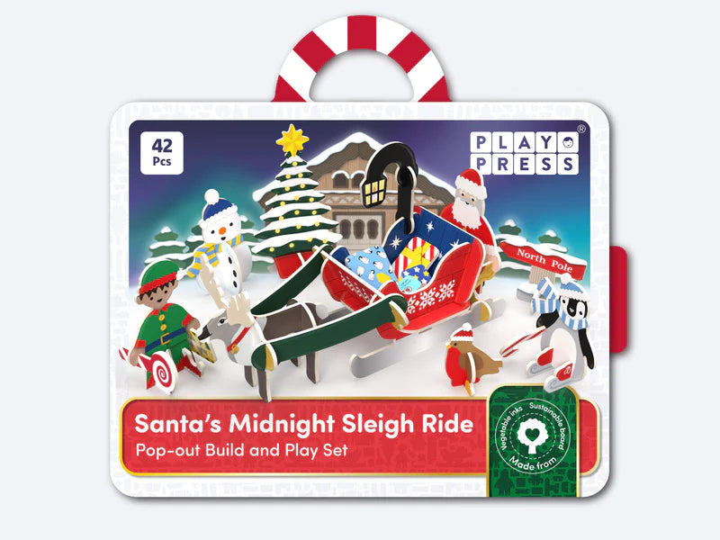 Santa’s Midnight Sleigh Ride Pop-out Playpress Playset