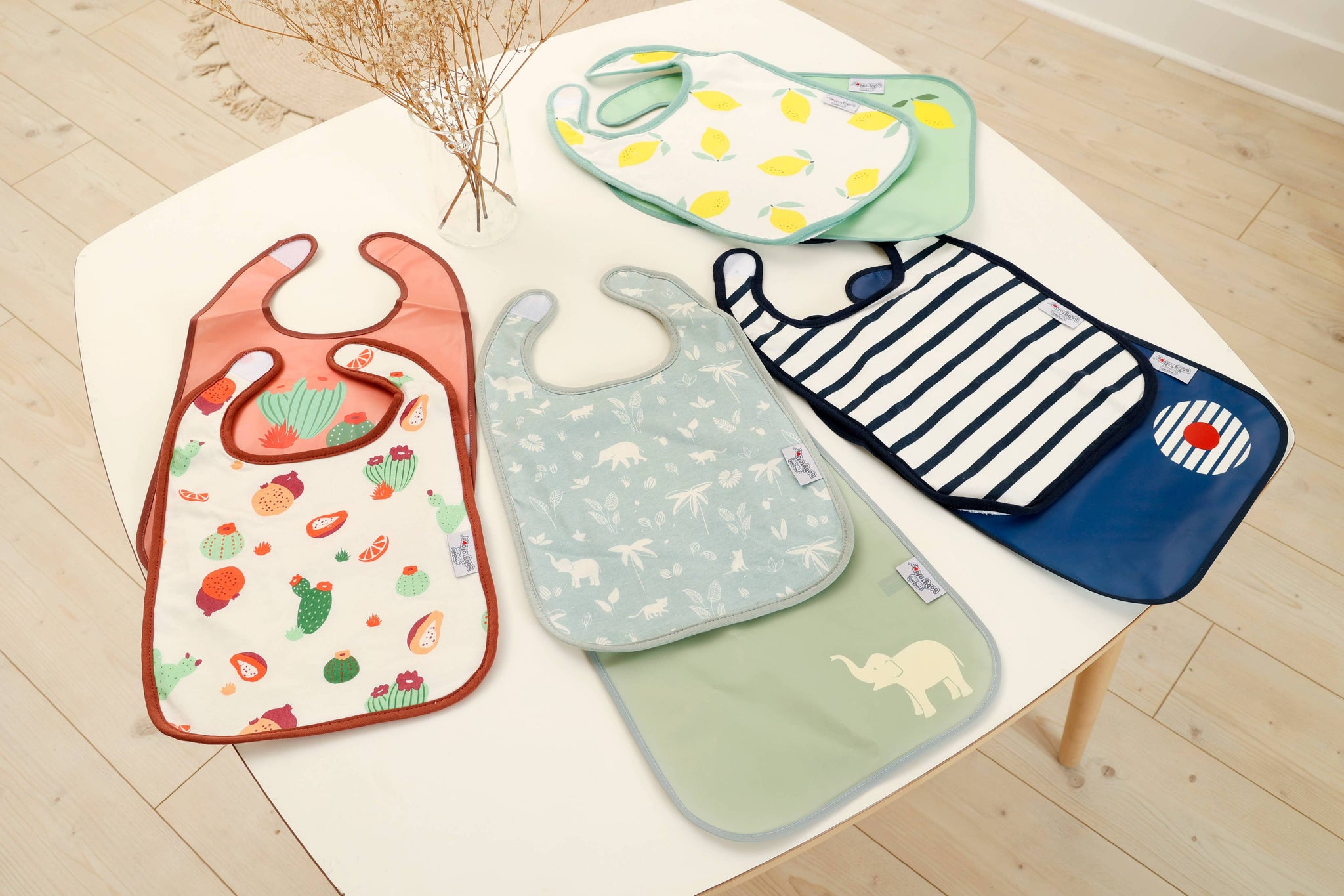 BTL Set of 2 Bibs - Blue Stripes