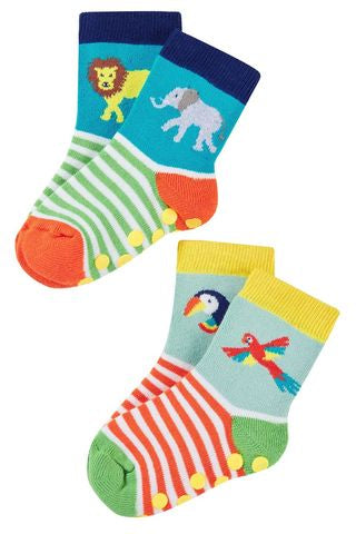 Frugi Grippy Socks Multipack Jungle