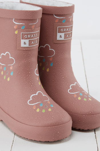 Rose Colour-Changing Kids Wellies Grass & Air