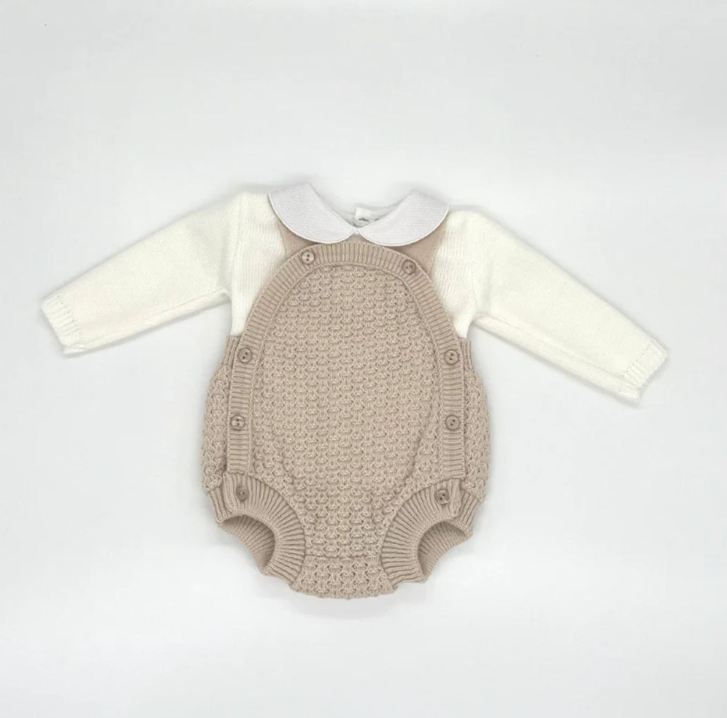 Baby Two Piece Knitted Dungaree Outfit Little Nosh
