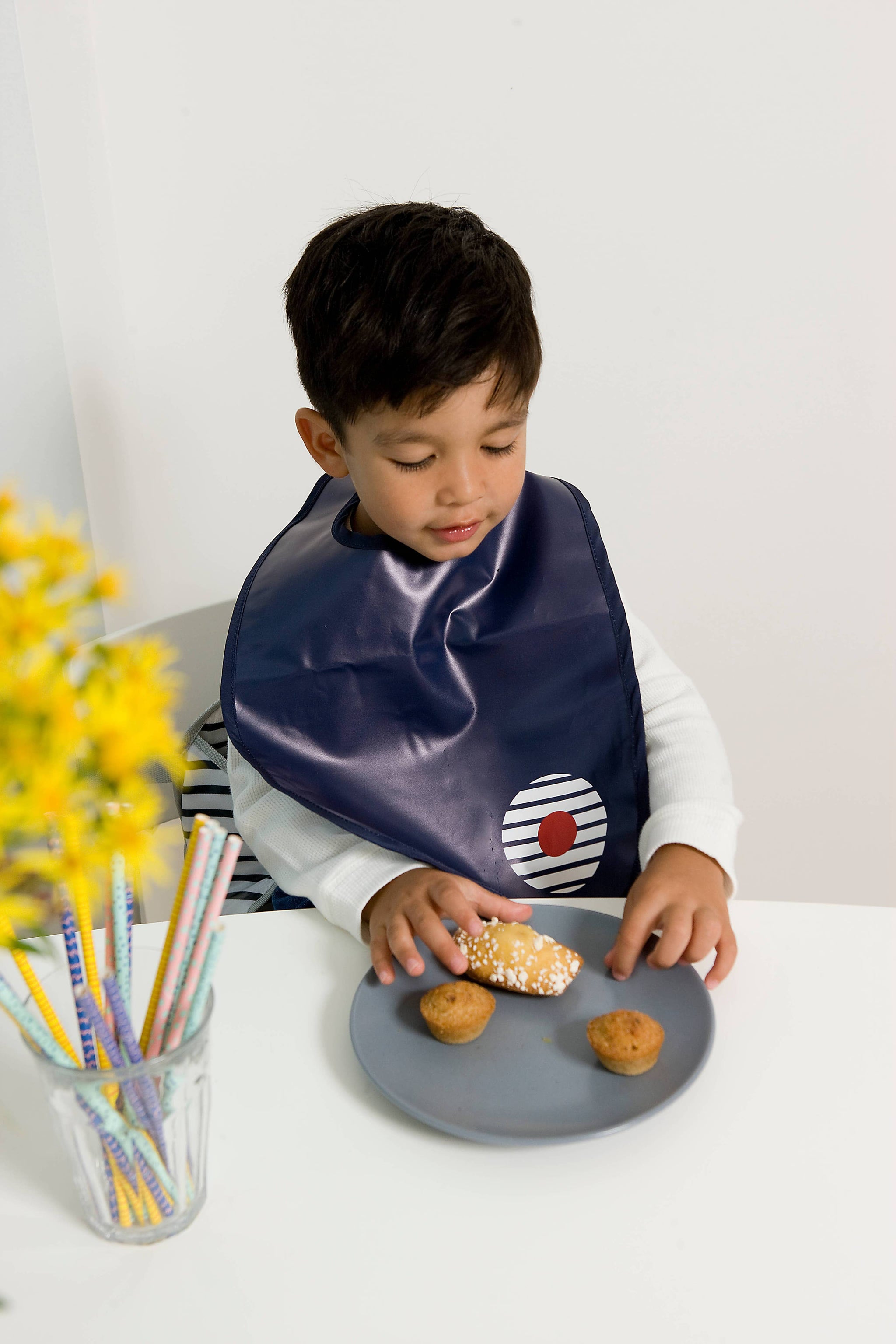 BTL Set of 2 Bibs - Blue Stripes