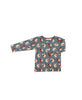 Pigeon Organics Dog print long sleeve Blue Top