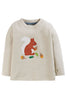 Frugi Adventure Applique Top Oatmeal Woodland Friends