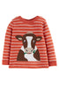 Frugi Easy On Top Paprika Breton Cow Applique