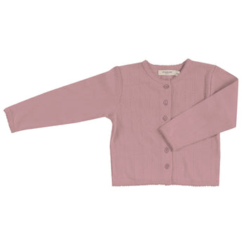 Pigeon Organics Pink Pointelle Cardigan