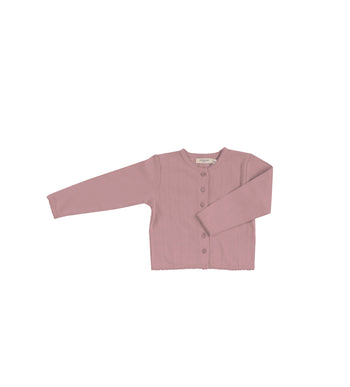Pigeon Organics Pink Pointelle Cardigan