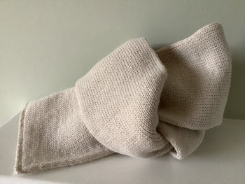 Biscuit Beige Knitted Scarf Little Nosh