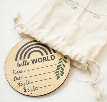Hello World Wooden Disc