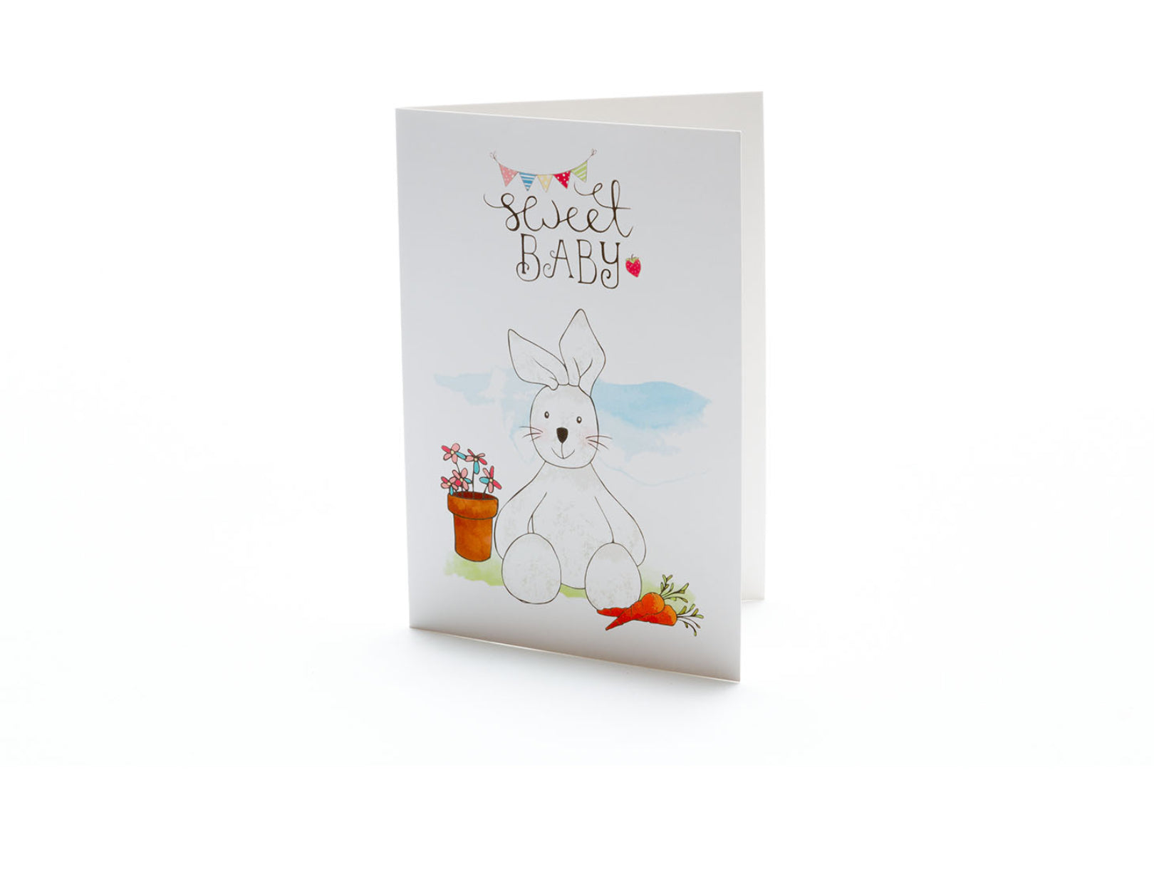 Sweet Baby White Bunny Greeting Card