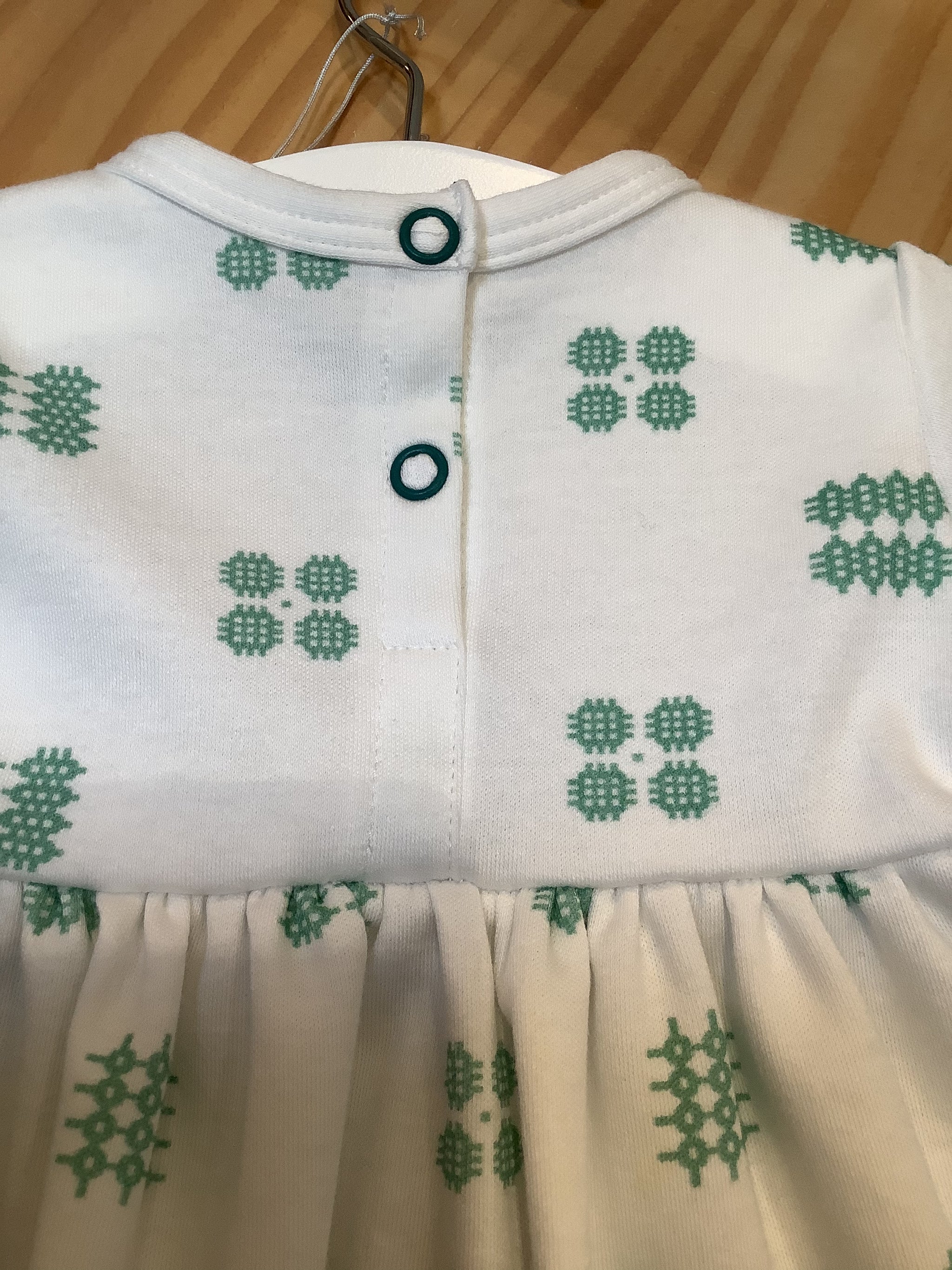 Babi Bw Green Celtic Stitch Print Dress OFFER