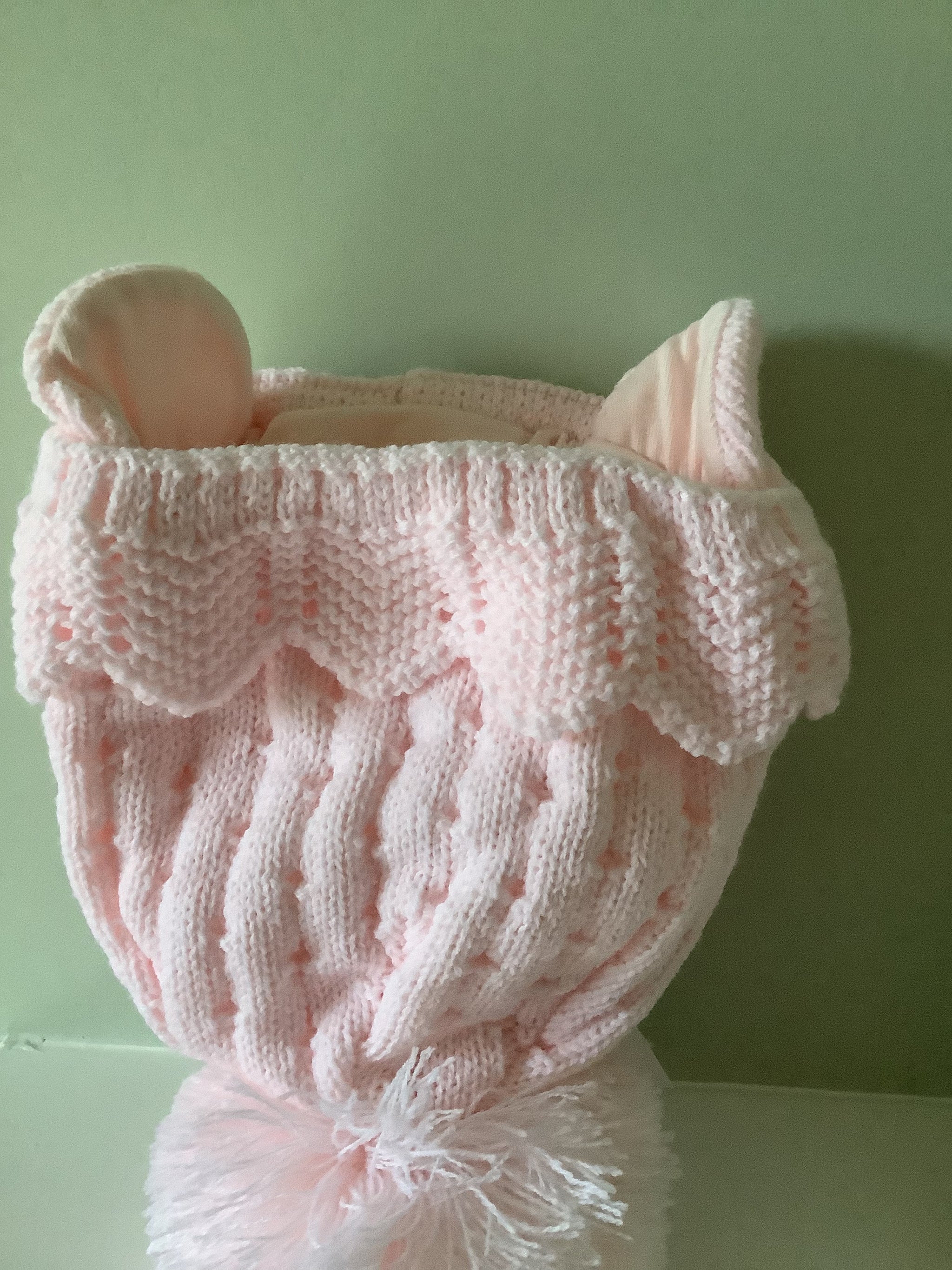 Baby Princess Pink Bobble Hat