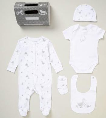 Welcome Little Ducks 5 piece Gift Set Rock-A-Bye Baby Boutique
