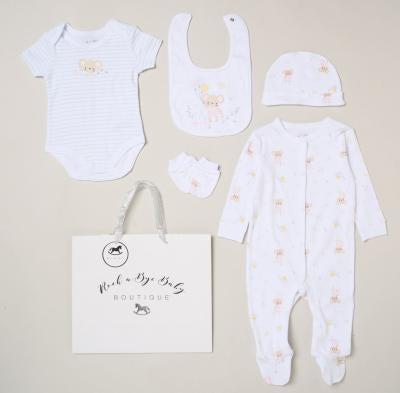 Hello Baby 5 piece Gift Set Rock-A-Bye Baby Boutique