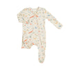 Angel Dear Birds Bamboo Zip Sleepsuit Ruffle detail