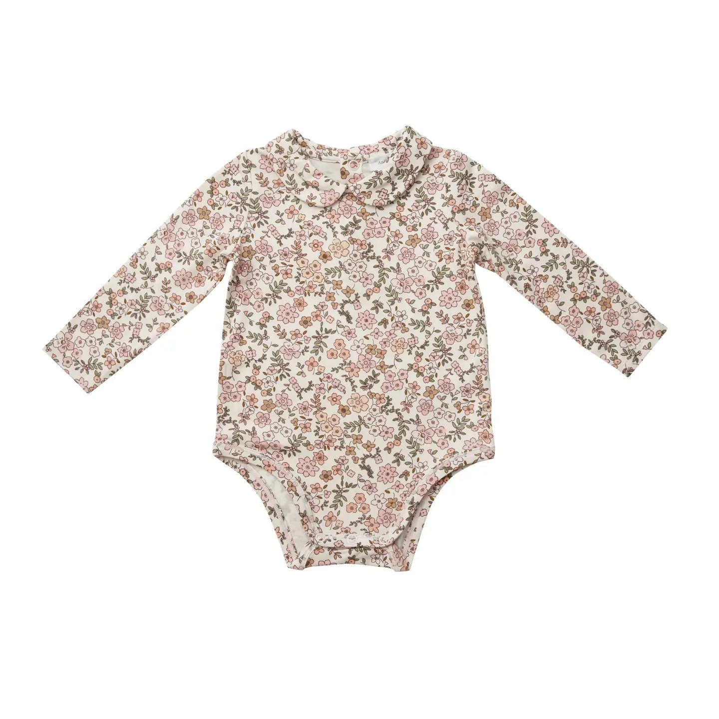 Bamboo Baby Bodysuit - Pink Vintage Calico Angel Dear