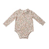 Bamboo Baby Bodysuit - Pink Vintage Calico Angel Dear