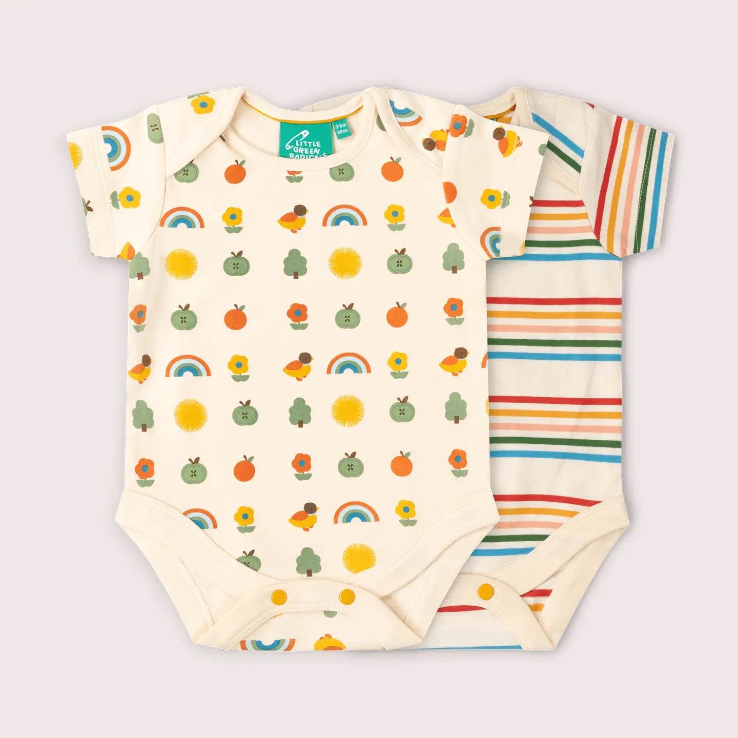 Vintage Rainbows Bodysuit Set Little Green Radicals