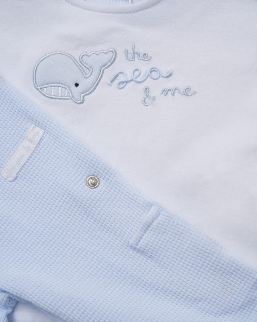 Whale Waffle T-shirt & Trouser/shorts Set Rock-A-Bye Baby Boutique