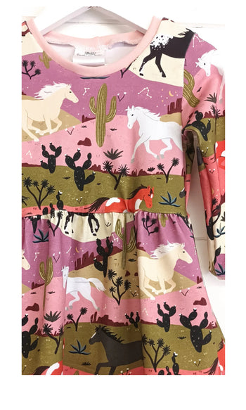 Wild Horses Twirl Jersey Dress Freckles & Daisies